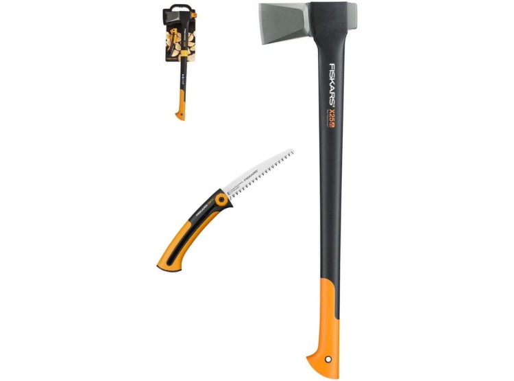 Fiskars Sekera štípací X25 + Pilka Xsharp SW73 1025437