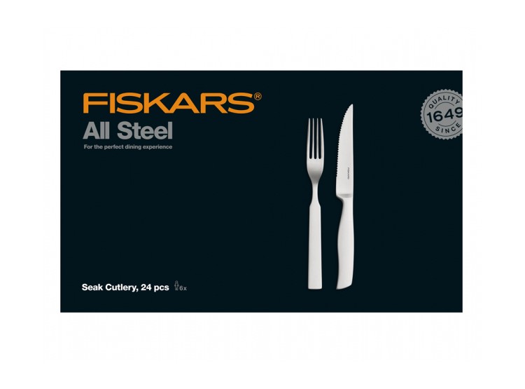 Fiskars Sada steakových příborů All Steel, 24 ks 1027505