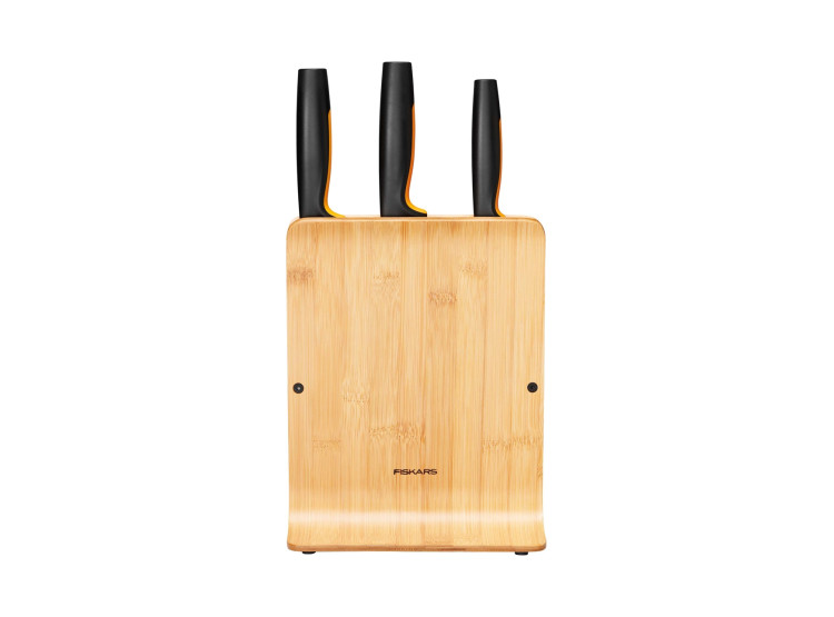 Fiskars Functional Form bambusový blok se 3 noži 1057553