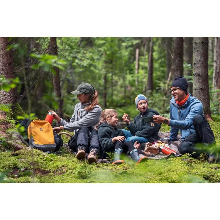 Mikina s kapucí Husqvarna Xplorer unisex, šedomodrá