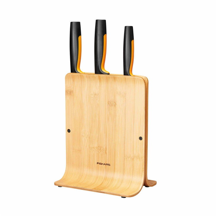 Fiskars Functional Form bambusový blok se 3 noži 1057553