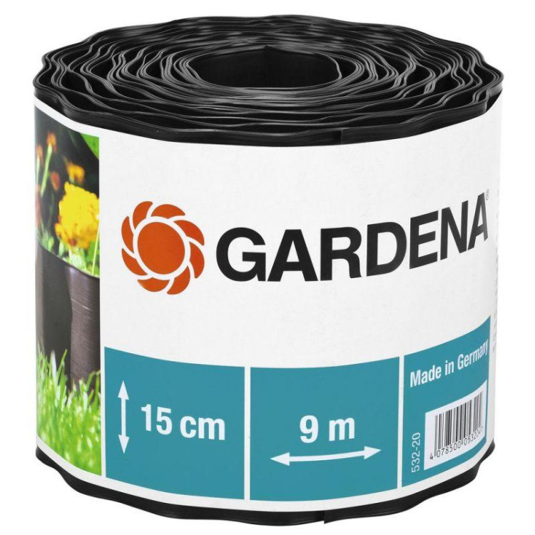 GARDENA obruba záhonů hnědá 15 cm × 9 m – 9008468-01