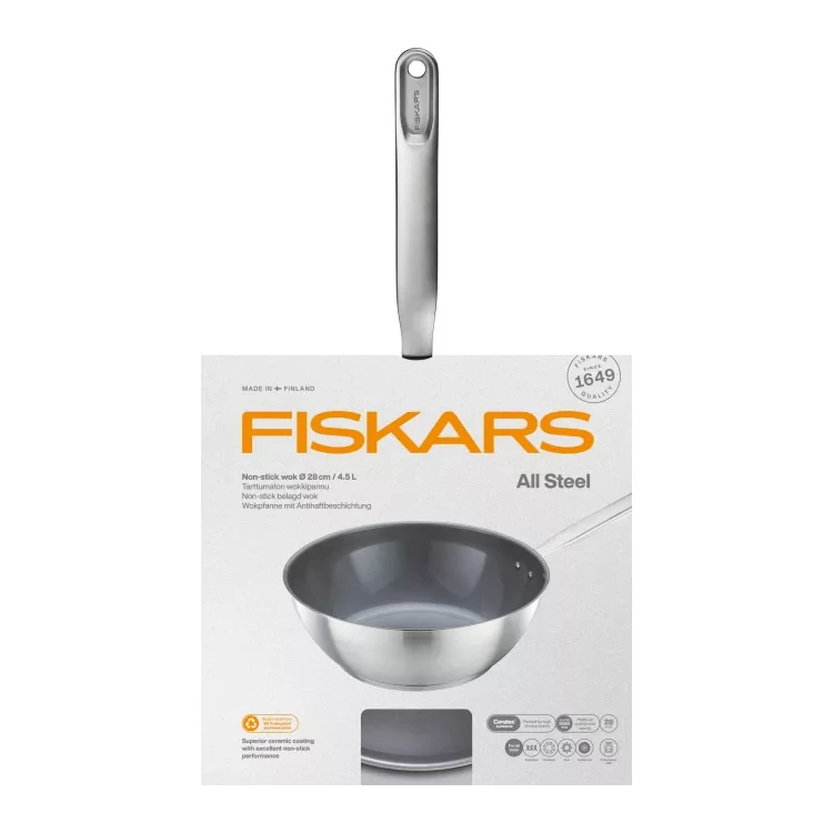 Fiskars All Steel Wok pánev 28 cm 1064747