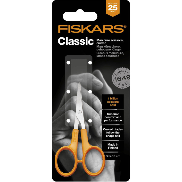 Fiskars Classic nůžky na nehty se zahnutými čepelemi 10 cm 1075058