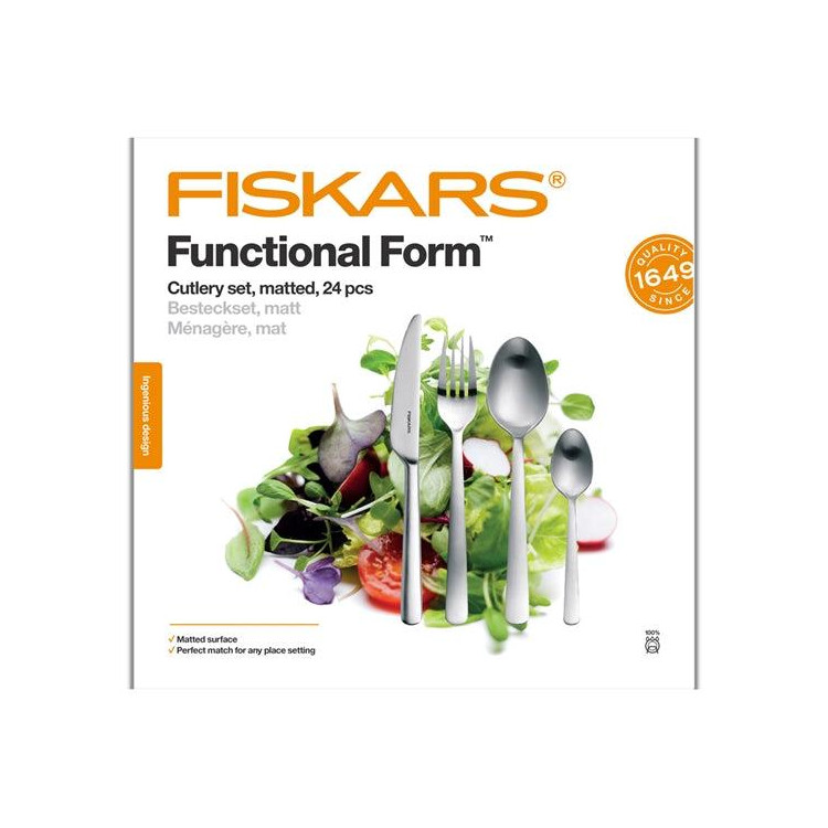 Fiskars Functional Form sada příborů 24 ks, matná 1071624