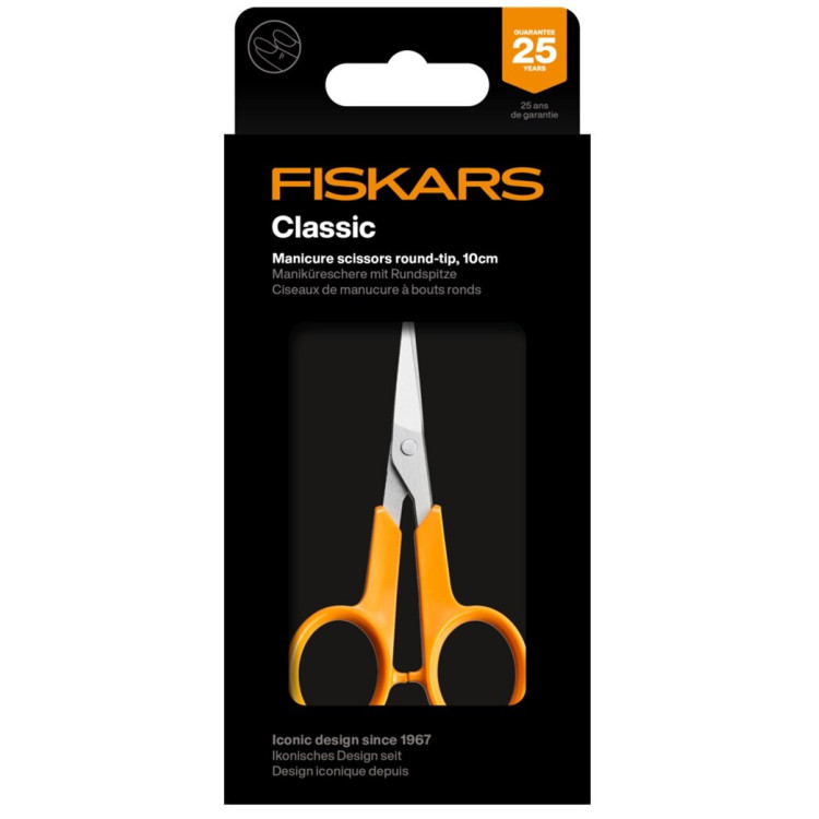 Fiskars Classic nůžky na nehty se zakulacenými špičkami 10 cm – 1075060