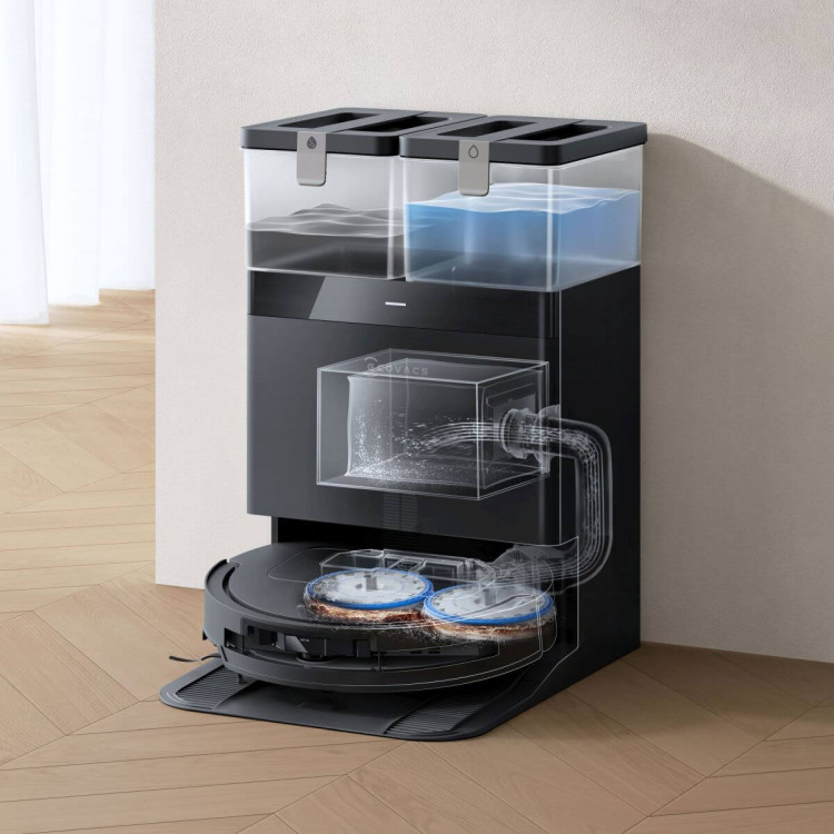 ECOVACS DEEBOT T50 OMNI Gen3 BLACK – robotický vysavač s mopováním a stanicí OMNI