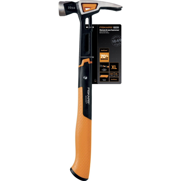 Fiskars IsoCore™ – univerzální kladivo XL, 570 g / 39 cm, 1020215