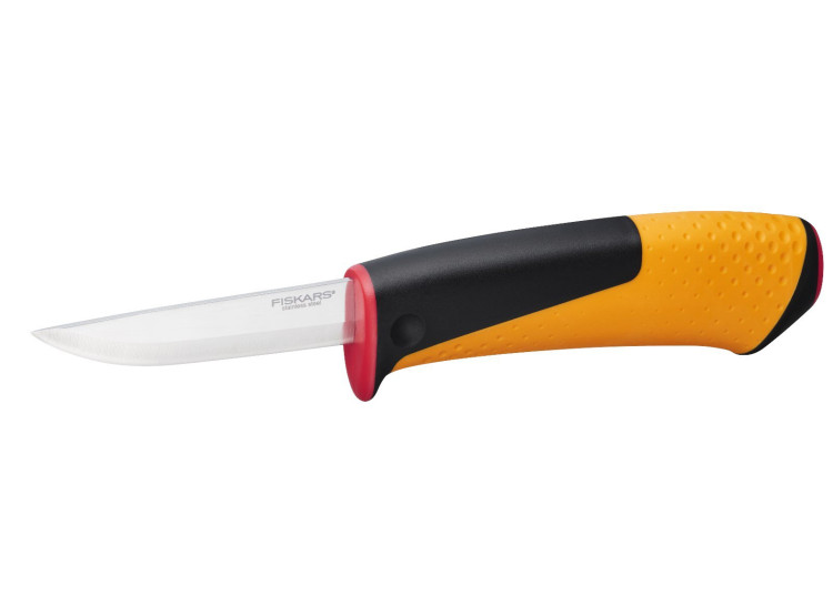 Fiskars Hardware – řemeslnický nůž s integrovaným brouskem, 1023620